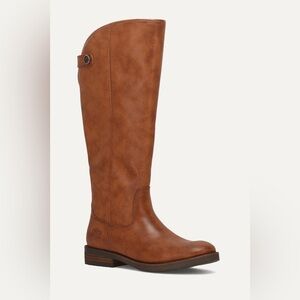 Frye & Co Kellie Button Tall Cognac Knee High Boots Size 7 1/2